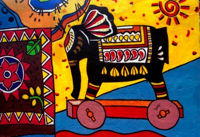 Traditional Wall Painting in Bangladesh by Unknown